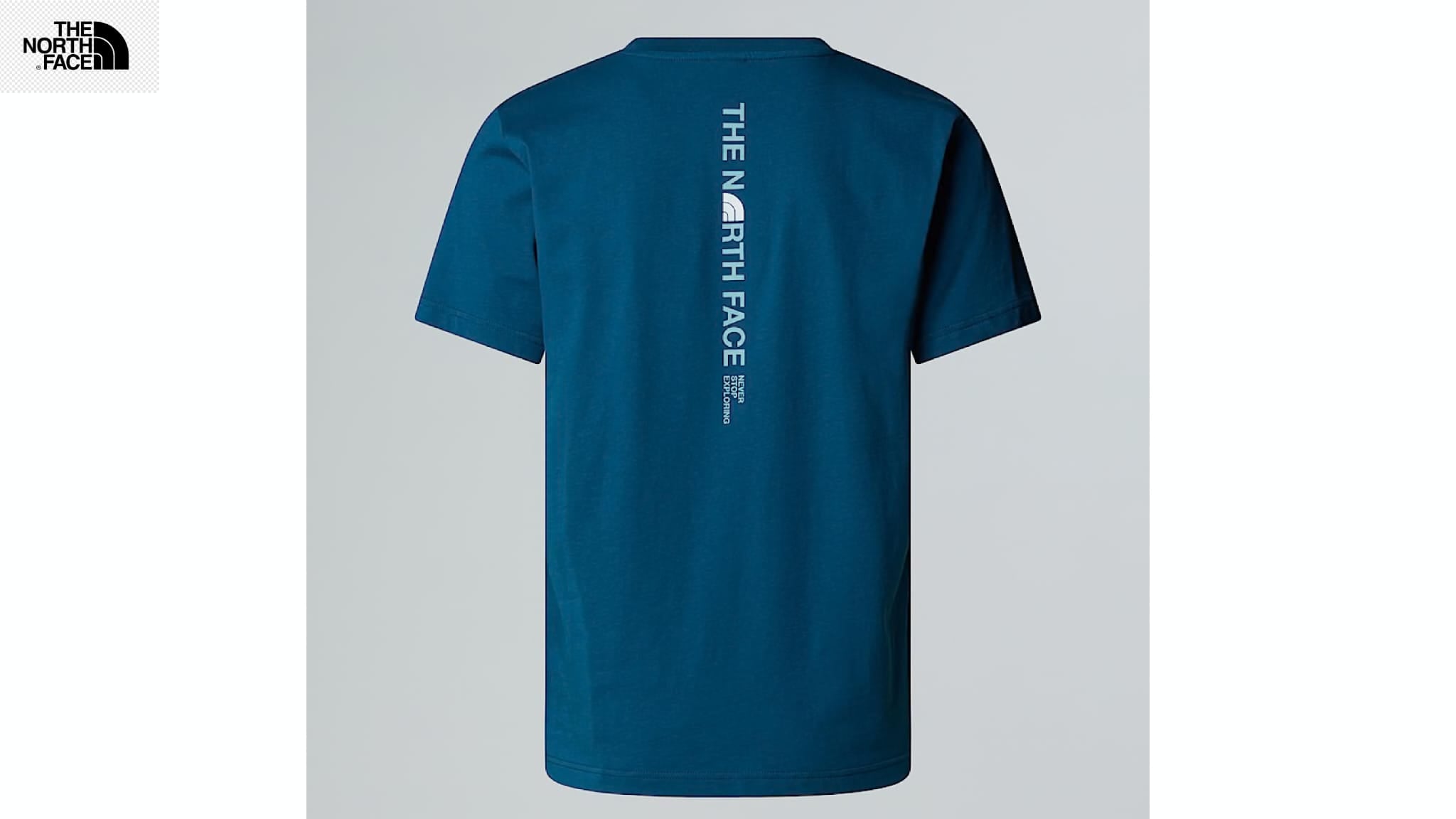 T-Shirt The North Face Vertical Logo Blu - Uomo