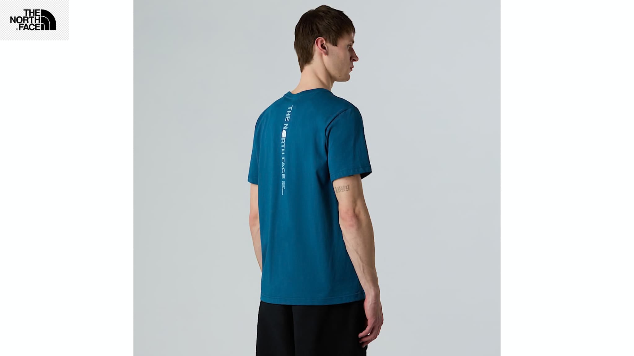 T-Shirt The North Face Vertical Logo Blu - Uomo