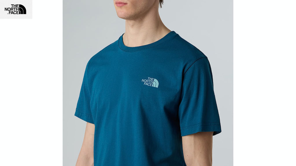 T-Shirt The North Face Vertical Logo Blu - Uomo