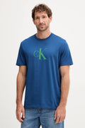 T-Shirt Calvin Klein CK Logo Blu - Uomo